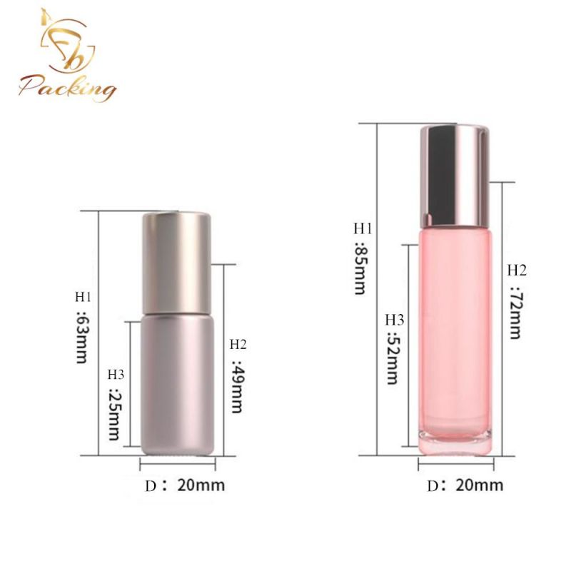 10 Ml Amber Essential Oil Glass Roll on Bottle with Glass Roller Ball and Screw Cap