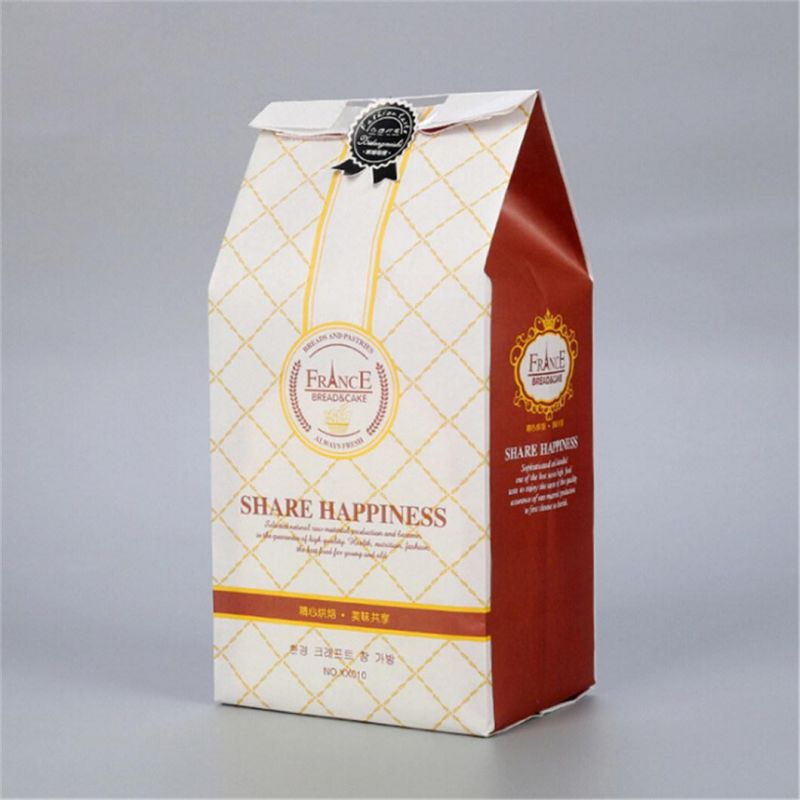 Wholesale Carry Bag 40GSM Paper Bread Bag with Window