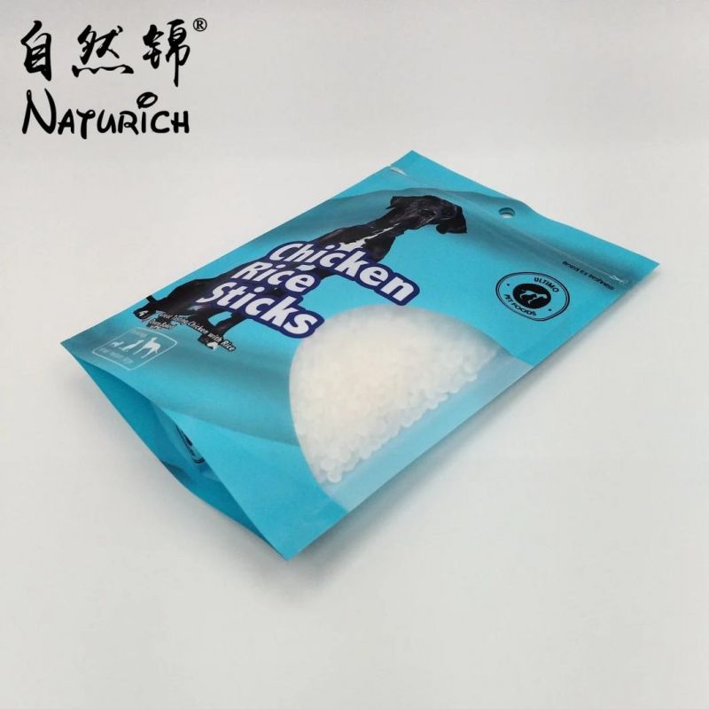 Flexible Pet Stand up Plastic Packaging Food Bag with Zipper