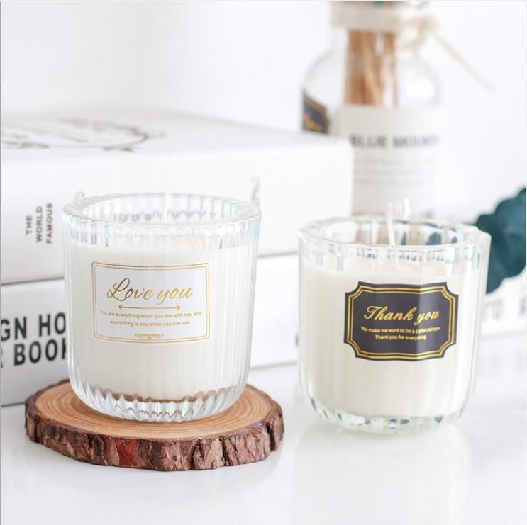 Transparent Aromatherapy Candle Holder Pattern Transparent Candle Glass Can