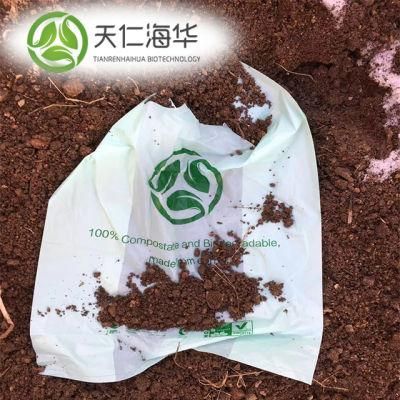 Manufacturer Cornstarch Biodegradable PLA Pbat Plastic T-Shirt Bags with En13432