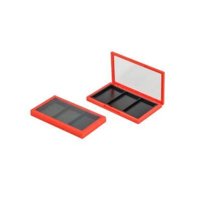 T388 3 Colors Customized New Design High Quality Square Empty Plastic Highlight Concealer Eye Shadow Palette
