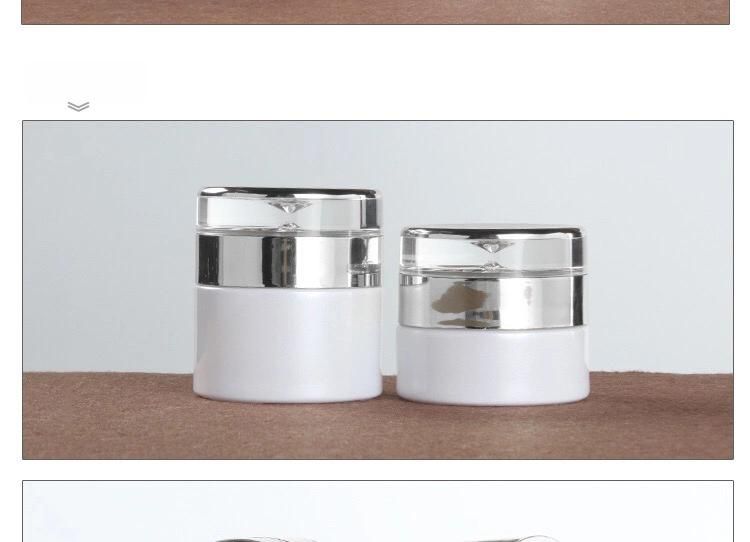 Pearl White Empty Lotion Bottles in Bulk with Silver Pump