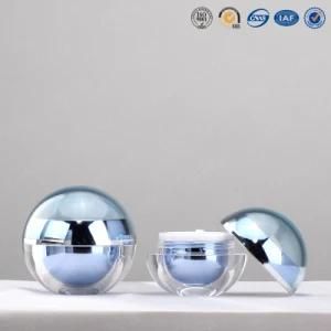 Round Acrylic Cosmetic Jar Plastic Bottle