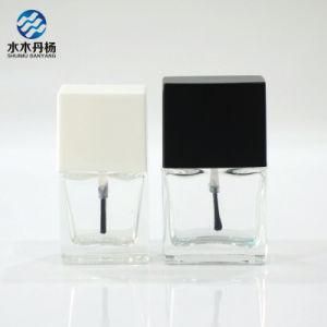 10ml 15ml Square Unique Shape Black Cap Empty Nail Polish Bottle