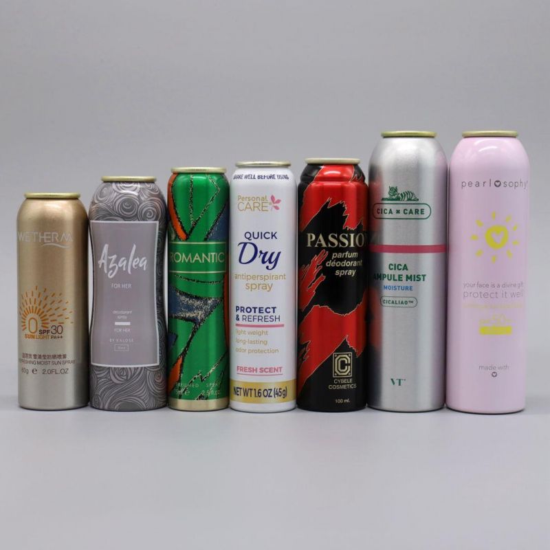 Round Shape Diameter 66mm Aluminum Type Aerosol Can