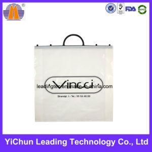 Plastic White Fashion Clip Snap Handle Bag with Customized Logo