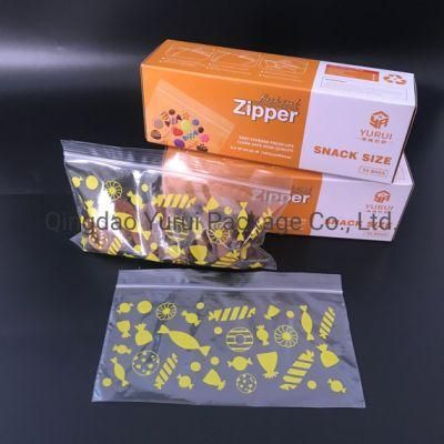 Freezer Snack Size Grip Seal BPA Free Reusable Frozen PE Food Storage Snack Zipper Bag
