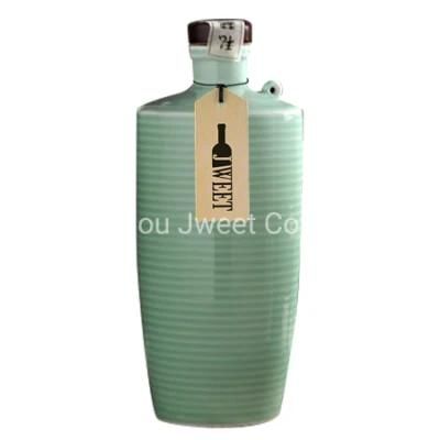 Wholesale Logo Custom Tequila Bottle Ceramic Wine Liquor Tequila Bottle