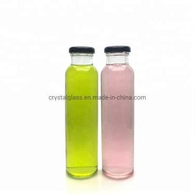 10oz Cold Press Tea Glass Juice Bottle with Lug Lid
