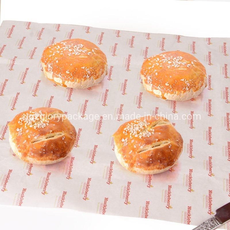 Grease Oil Proof Custom Design Colorful Sandwich Food Hamburger Wax Wrapping Paper