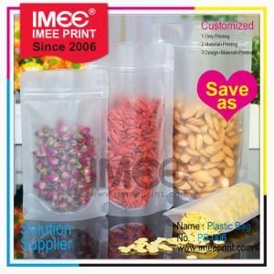 Imee Printed Food Safety Grade Scrub Matt Translucent Flower Tea Coffee Packing Zip Lock Bags
