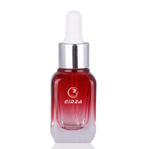 10ml 15ml 30ml Square Red Colored Glass Dropper Bottles