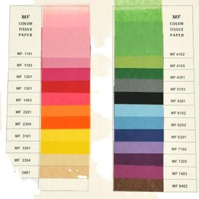 Promotion 17GSM Mg Mf Craft Flower Color Tissue Paper Wrapping