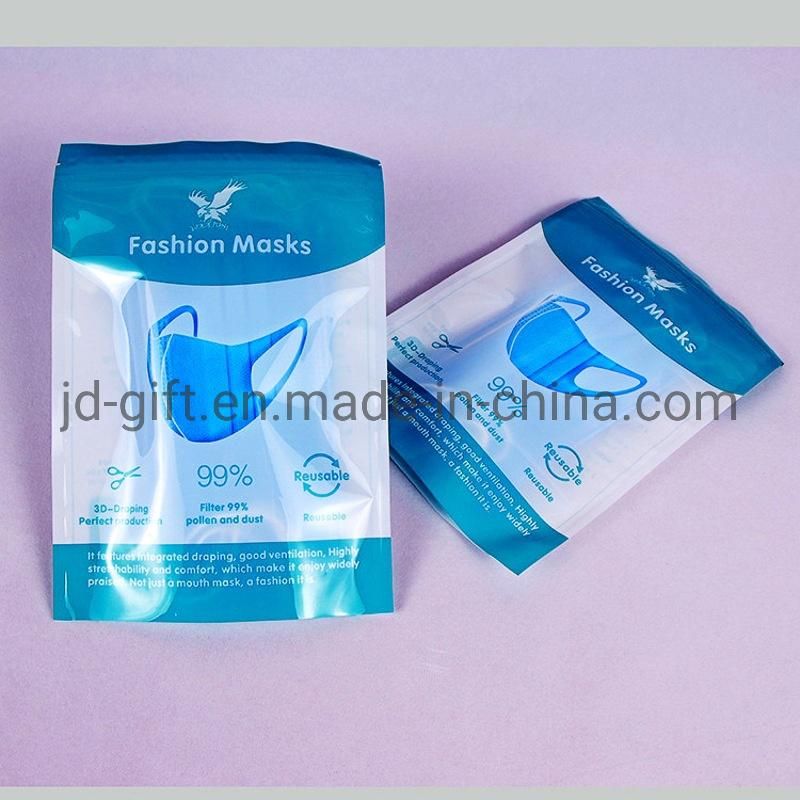 Custom Printing Resealable Plastic Mouth-Muffle/Face Mask Packaging Ziplock Bag