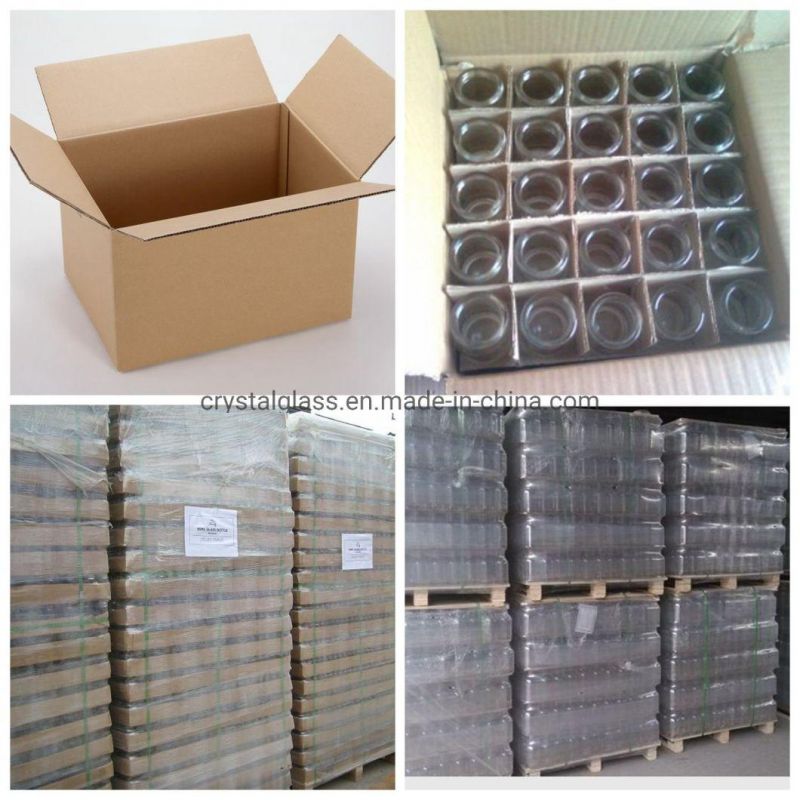 300ml 500ml Square Glass Fresh Milk Shake Yogurt Bottle with Tin Cover