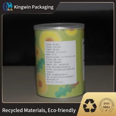 Creative Round Kraft Paper Tube Packaging Easy Peel off Paper Tube Aluminum Foil Round Box Protein Powder Packaging