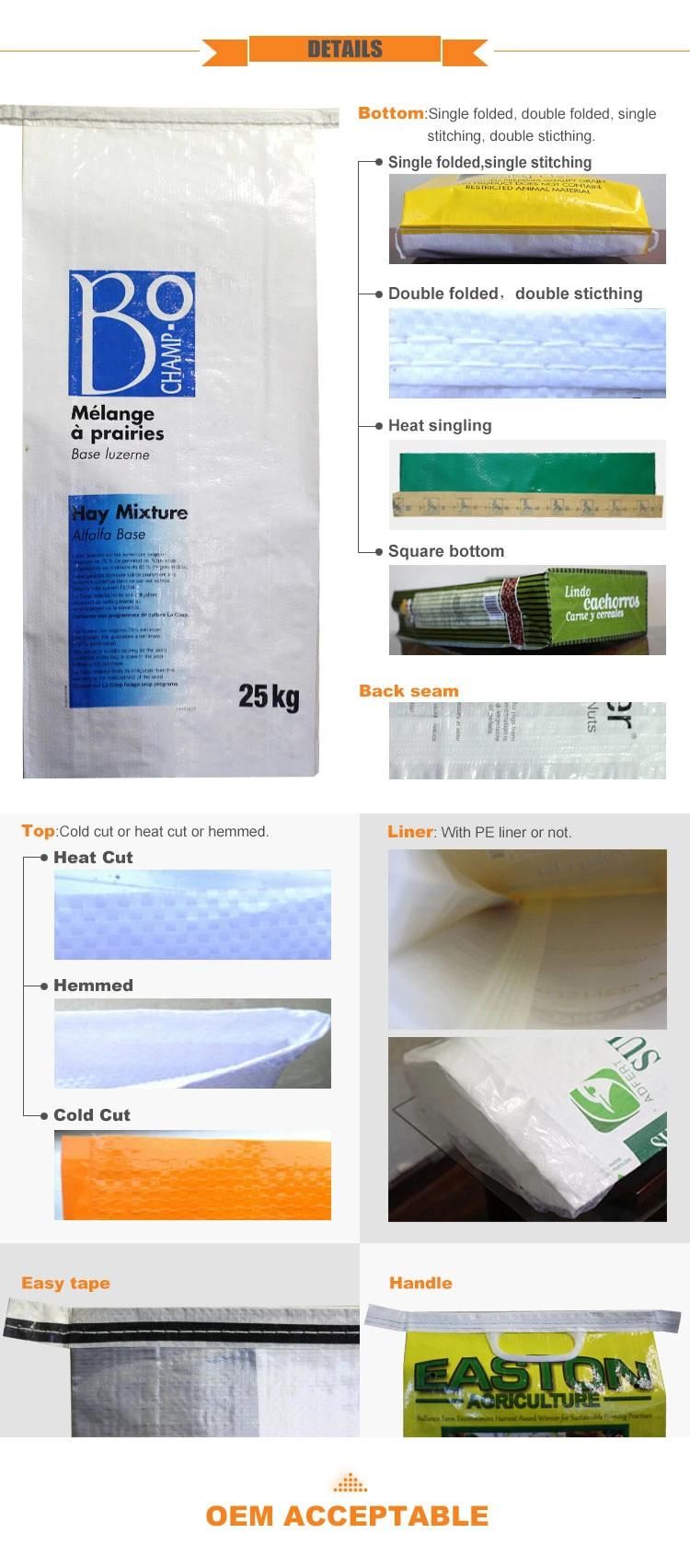 Colorful Recyclable Potato Bags 50kg Polypropylene Plastic Bags Sacks 50kg