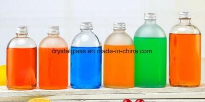 270ml 350ml 500ml Clear Boston Round Juice Beverage Glass Bottle