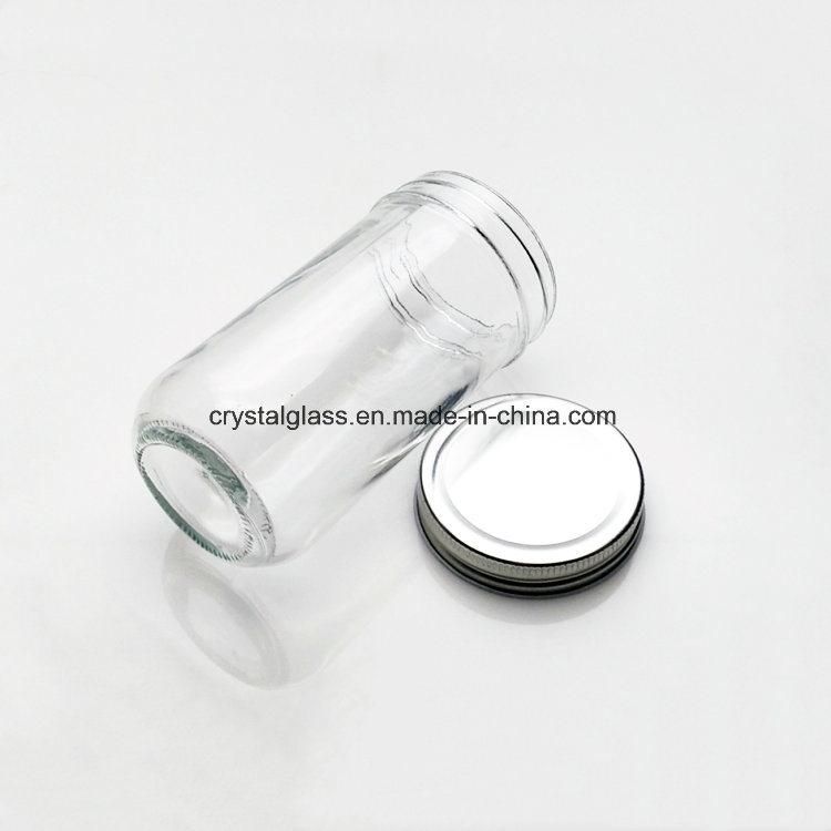 Wide Mouth Baby Food Glass Mason Jam Caviar Jars with Metal Lid 8oz 16oz