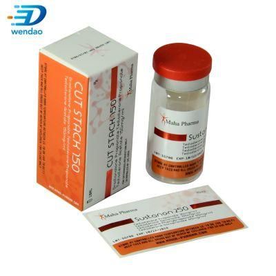 New Design Custom Hologram Foil Logo 10ml Vial Label 10ml Glass Vial Box Packaging