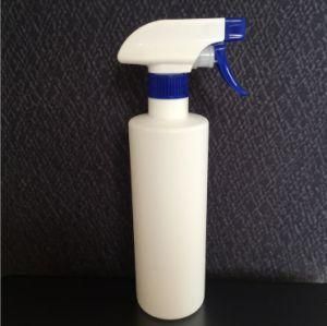 500ml Plastic HDPE Round White Cleaning Bottle with Trigger Spray Head