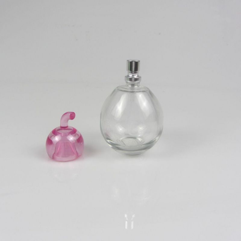 Free Sample Empty Clear Luxury Beautiful Round Perfume Bottle