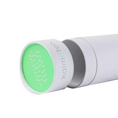 Custom White Cardboard Tube with Logo Printing