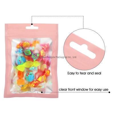 Customized Glossy Zipper Stand up Sugar Bag
