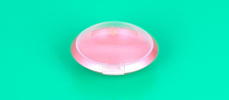 Wholesale Popular Cute Pink 2 Hole Eye Shadow Palette Case for Compact Eyebrow Packaging