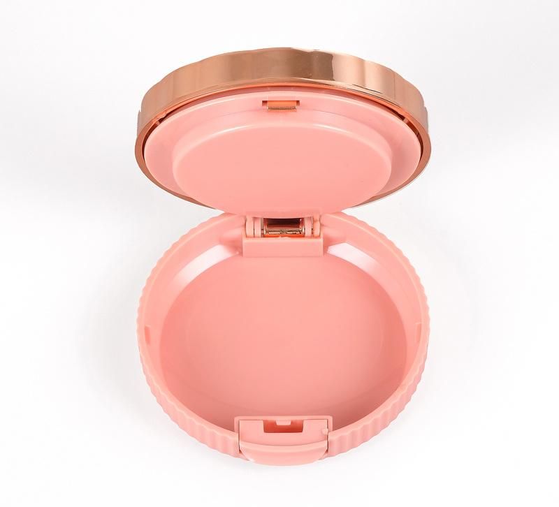 59mm Pan Heart Round Plastic Compact Case Pressed Powder Compact Container Box Wholesale Cosmetic Compact Mirror Case Containers