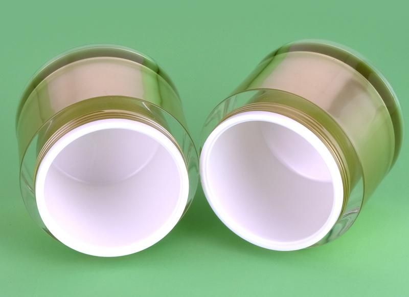 200g Large Empty Acrylic Plastic Gold Round Cream Jar for Body Butter