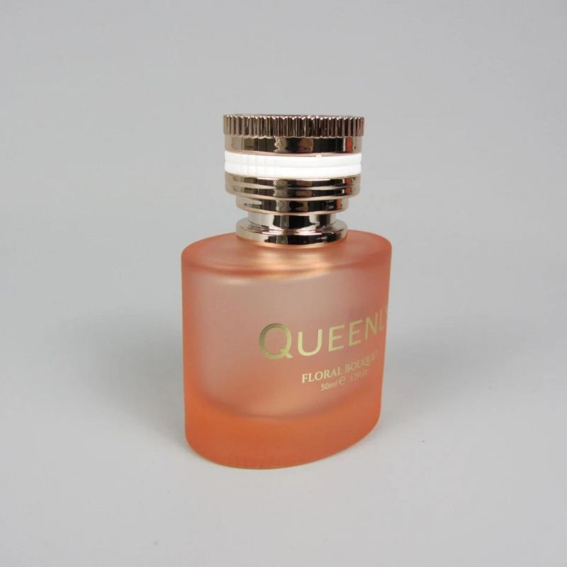 50ml Luxury Design Glass Perfume Spray Bottle with UV Metal Cap