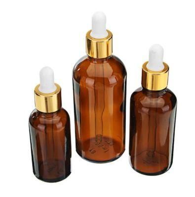 Brown Amber Glass Bottle Glass Dropper Dropping Bottle Refillable Container 10/20/30/50/100ml
