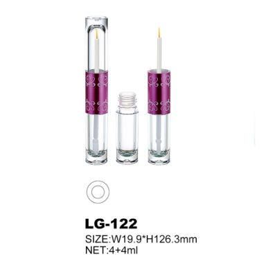 Purple Lipgloss Tube Custom Double Sided Lipgloss Container with Applicator