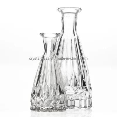 150ml 50ml New Design Thick Lotus Flower Shaped Bottom Glass Diffuser Bottle with Reed