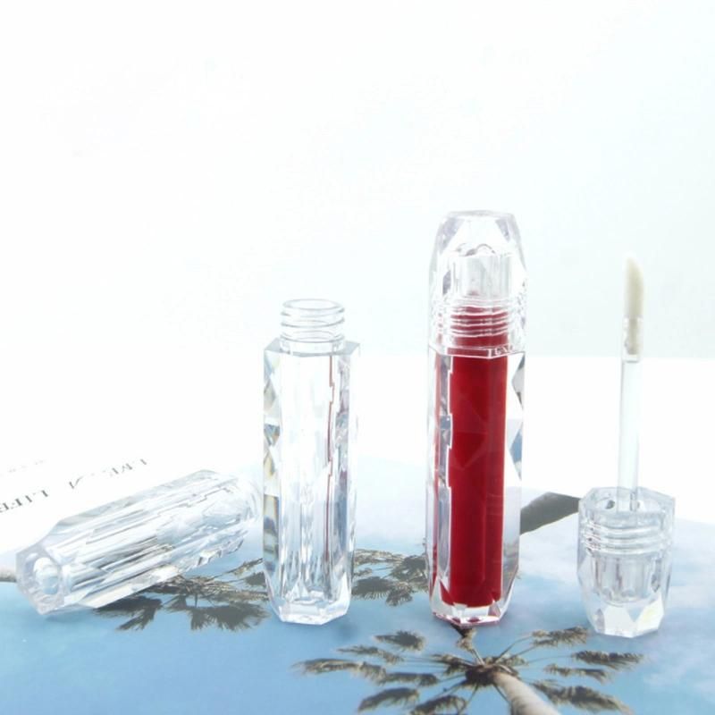 Low MOQ 3ml in Stock Clear Crystal Diamond Custom Empty Plastic Lip Gloss Wand Tubes with Logo