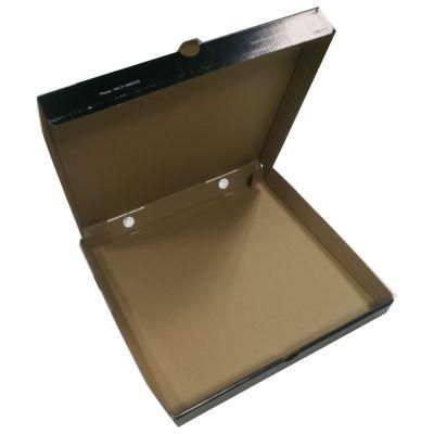 Black and Red Recycled Paper Cardboard Carton Flat Pizza Box