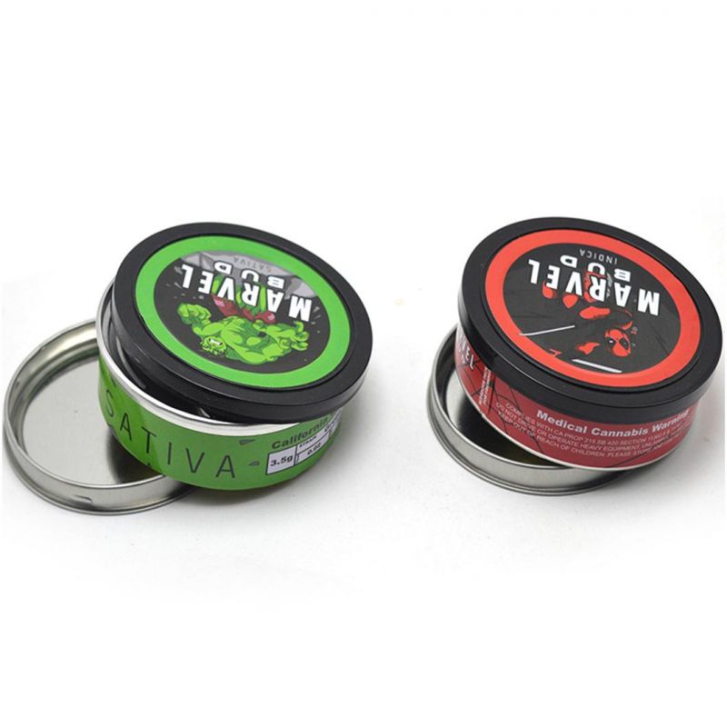 Cali Pressitin Tin Can 73*2mm Tuna Tins with Stickers Cali Medical Stardawg Tubs Custom Labels Pressitin Aluminum Cans