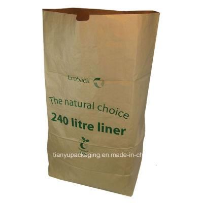Eco-Friendly Leaf Trash Kraft Paper Bag Lawn and Leaf Paper Bag, Refuse / Garbage Bag