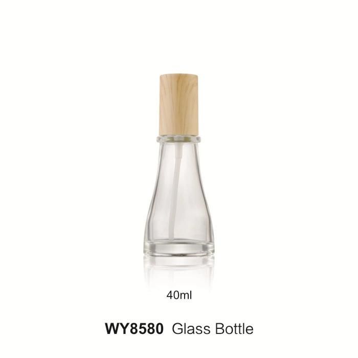 40ml 120ml High Class Glass Lotion Pump Bottle for Body Lotion with Bamboo Cap