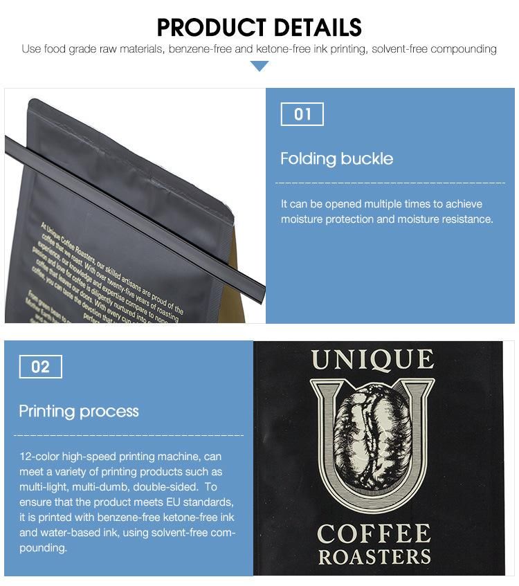 Hot Selling Products Small Freeze Dried Coffee Bean Packaging Pouch with Back Seal and Tin Tie