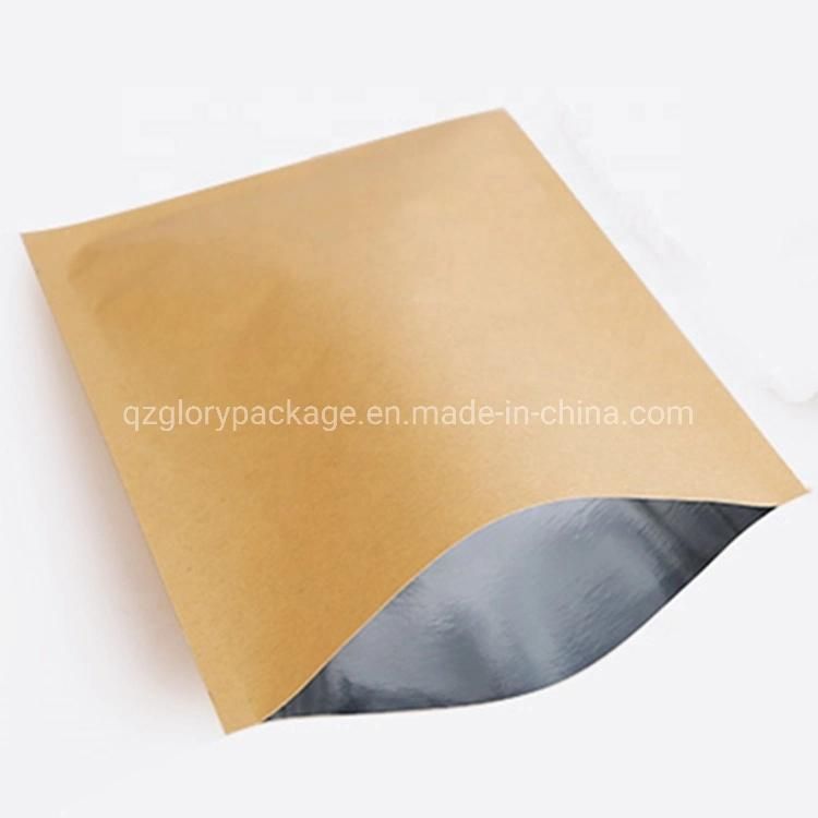 Three Side Seal Aluminum Foil Lined Kraft Paper Bags