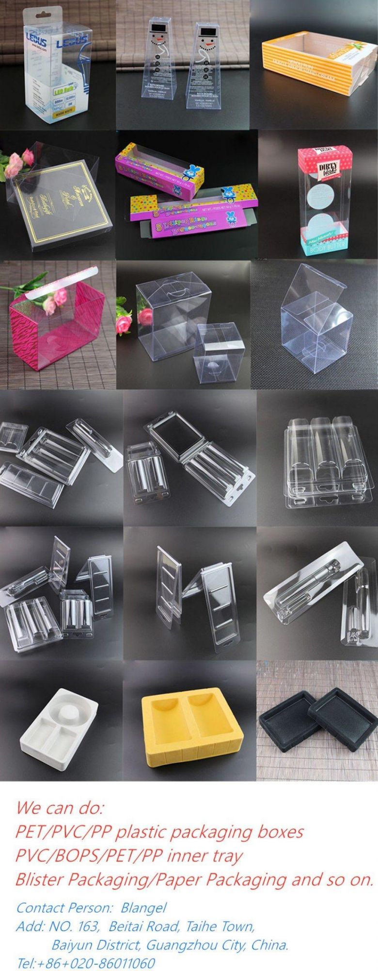 PET printing pillow folding packaging box with inner blister for medicine