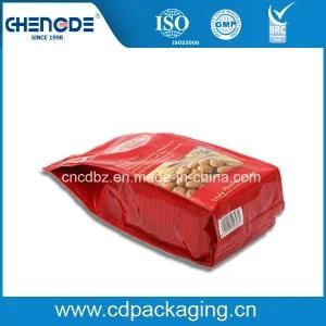 Custom Printed Plastic Laminated Quad Seal Bag for Cookies Packaging / Food Packaging