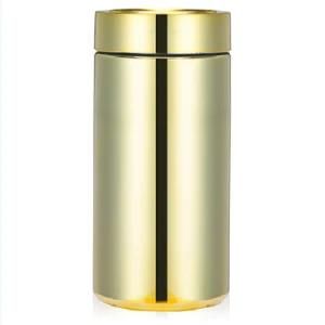 Gold Chrome Plastic HDPE Bottle