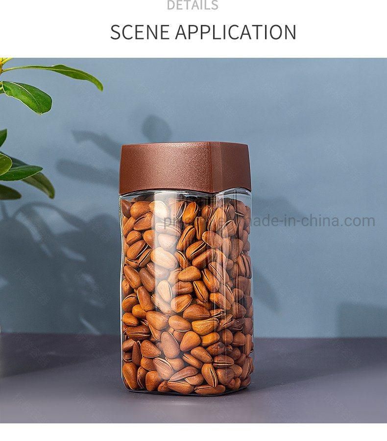 480ml Square Wild Mouth Plastic Bottle for Chocolate Coffee and Tea Packing