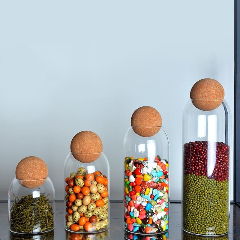 Custom PP Cosmetic Clean Jam Plastic Face Round Acrylic Bottle Cream Pet Clear Storage Glass Wooden Lid Mason Candle Honey Spice Food Borosilicate Jar