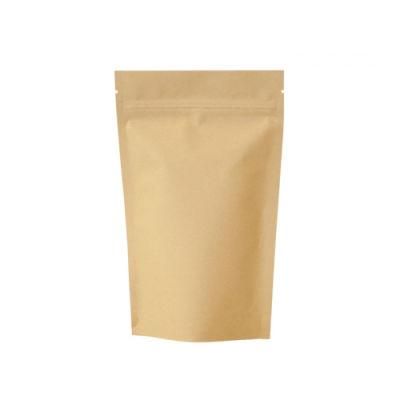 Eco-Friendly Coffee Bean Tea Pet Food Packaging Flat Bottom Bag 100% Compostable Biodegradable Kraft Paper Plastic Nutrition Powder Packing Bag