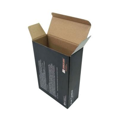 Online Custom Black Printed Corrugated Recycled Paper Packaging Box on Hot Sale